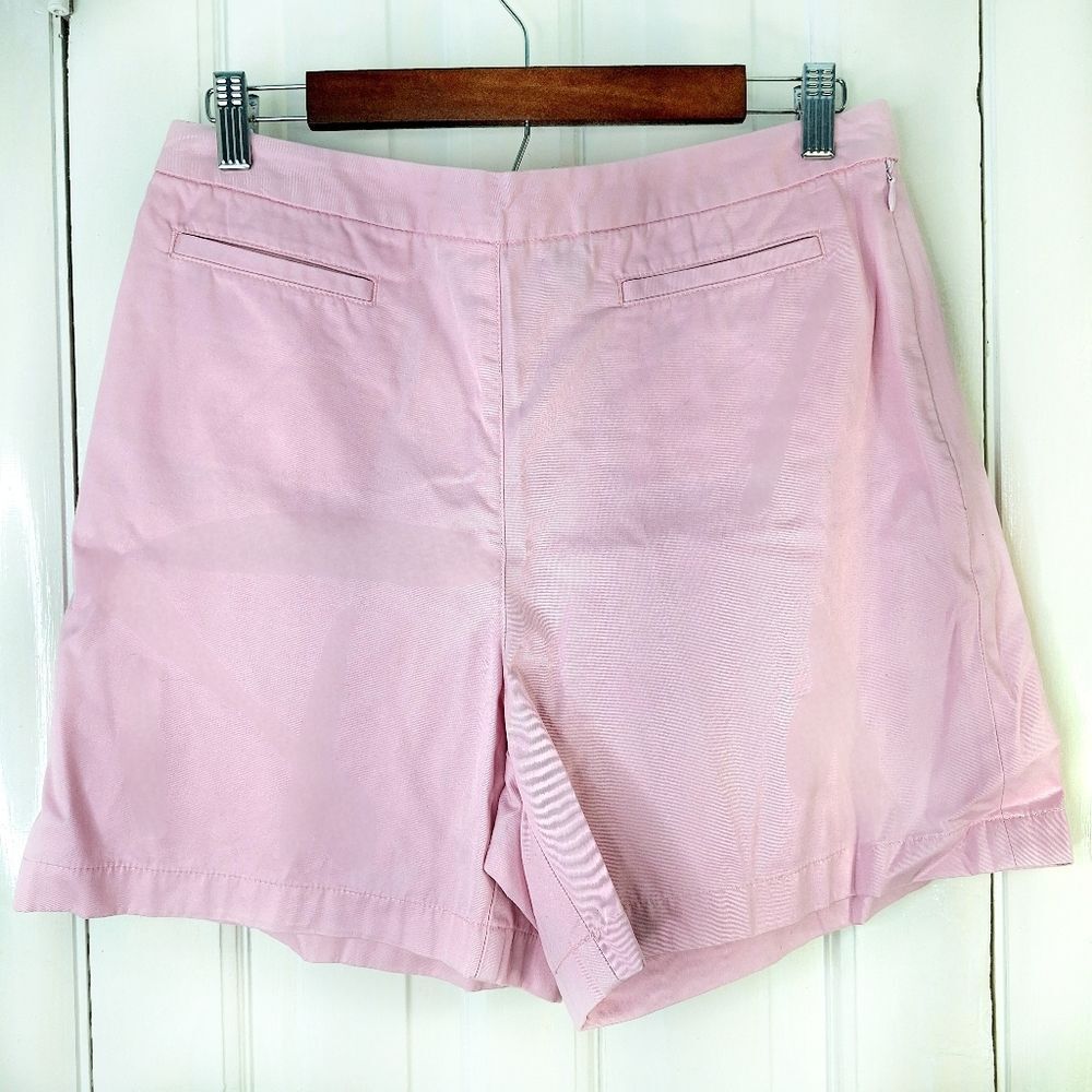 Ann Taylor Pink 100% Cotton High Waisted Shorts Sz 10 - Picture 4 of 9